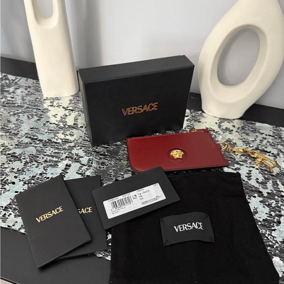 Versace Burgundy Card Holder - Picture 4 of 4